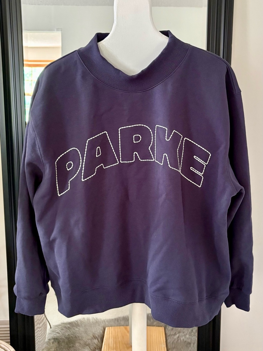 PARKE Navy Blue Long Sleeve Sweatshirt